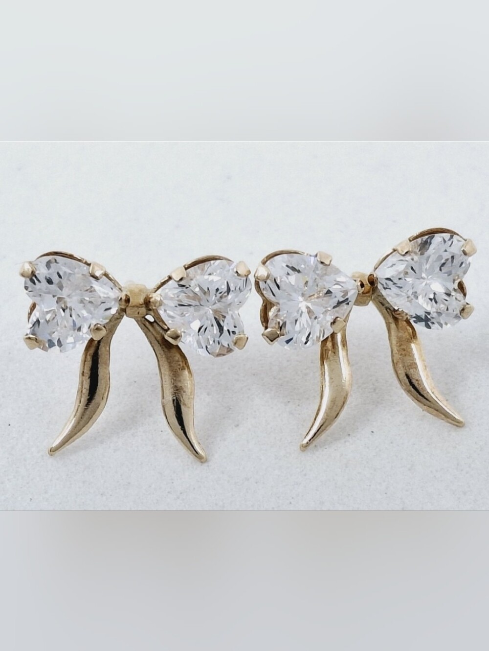 10K Gold Bow Earrings